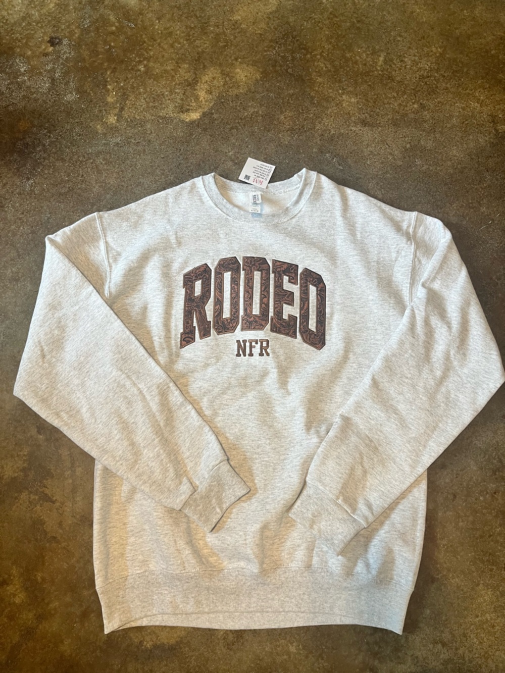 Rodeo Embroidered Crewneck Lightweight Sweatshirt - Medium